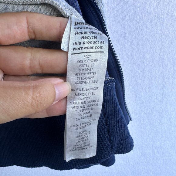 Patagonia Jacket Mens Medium Oatmeal Gray Shearling Zip Camping Outdoors Active - Picture 9 of 12